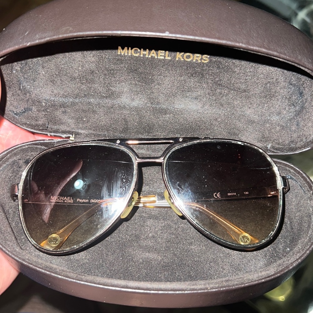 Michael kors gold glasses brown lens